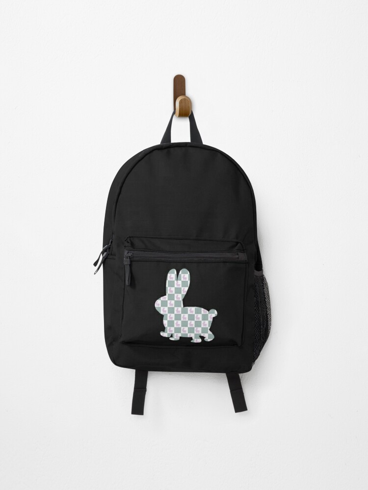 Checker Easter Bunnies in Bunny - Rabbit Black Background | Backpack