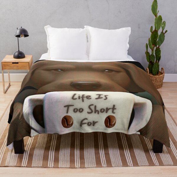Item preview, cute dog drinking coffee designed and sold by TjsDesignsnMore.