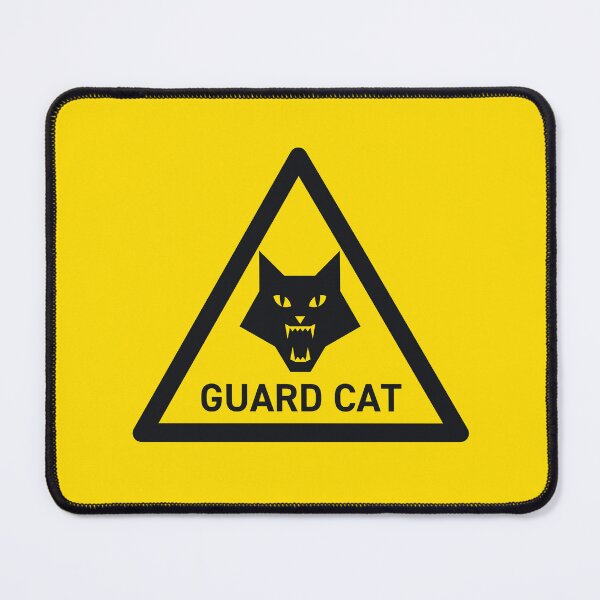 Item preview, Guard Cat Pet Safety Warning Sign Triangle With Text designed and sold by VoodooCircus.