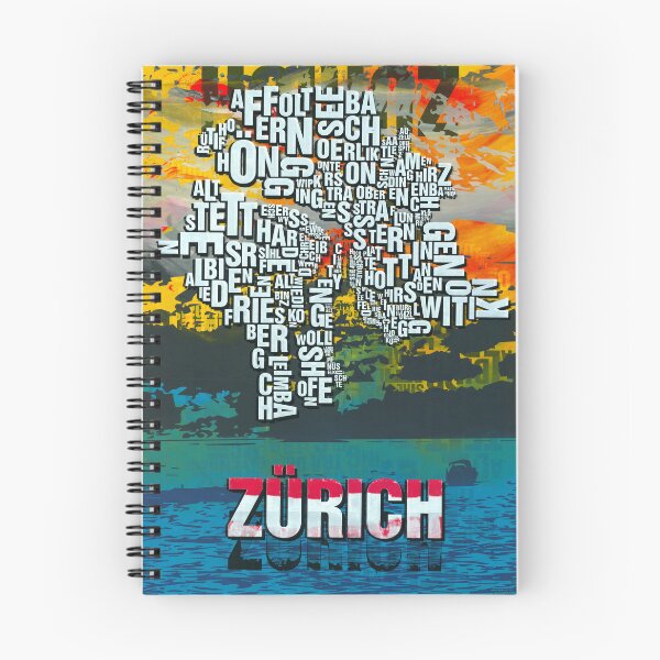 Item preview, Zürich Type Map Zürisee Art17 designed and sold by TypeMaps.