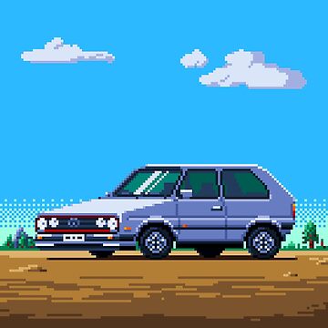 Artwork thumbnail, "Car in the country" pixel art by Retroperks