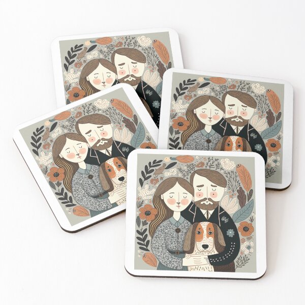 Item preview, Family with dog designed and sold by WintBloom.