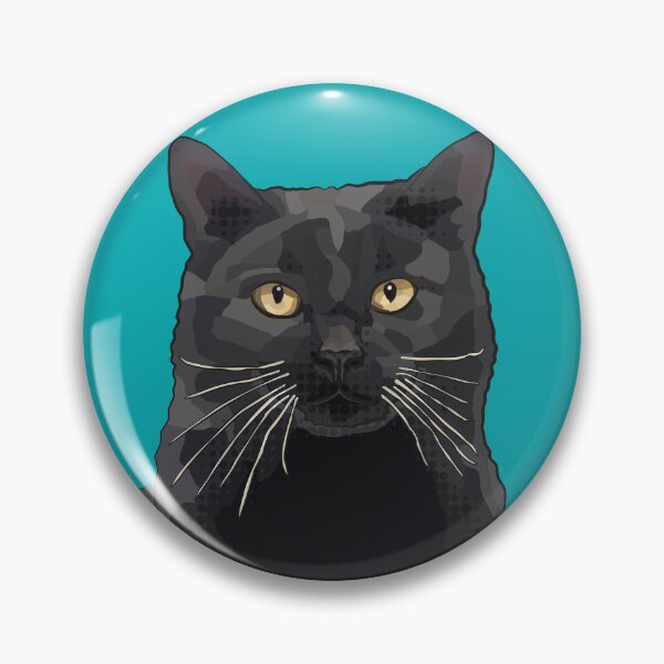 Item preview, Black Cat by BeeFoxTree, Teal Turquoise   designed and sold by BeeFoxTree.