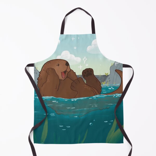 Item preview, Sea Otter, Happy Sea Otter, Cute Otter designed and sold by SleepyLilSloth.