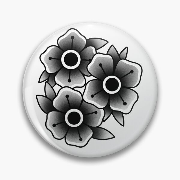 Artikelvorschau, Lil Blackwork Blumen entworfen und verkauft von Ames-O-Art.