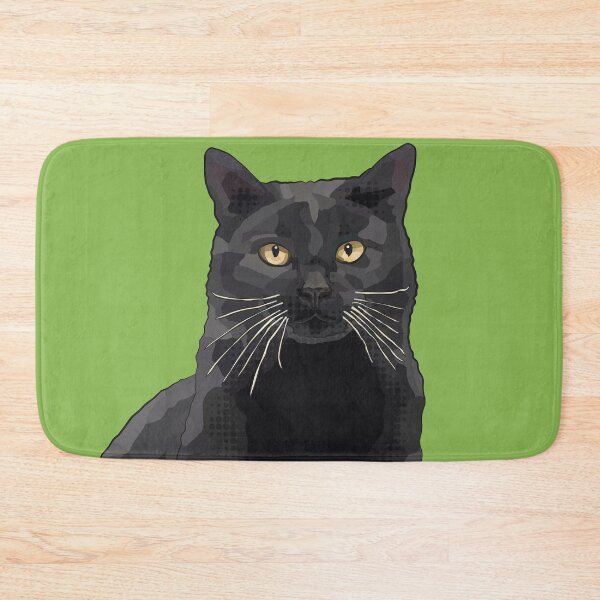 Item preview, Black Cat by BeeFoxTree, Lush Green designed and sold by BeeFoxTree.