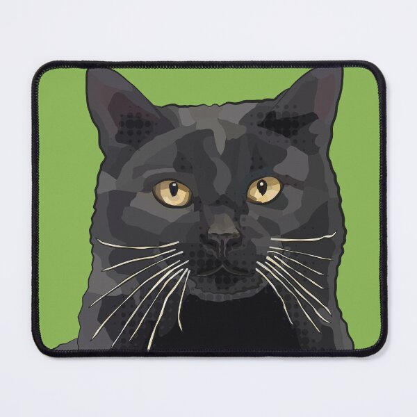 Item preview, Black Cat by BeeFoxTree, Lush Green designed and sold by BeeFoxTree.