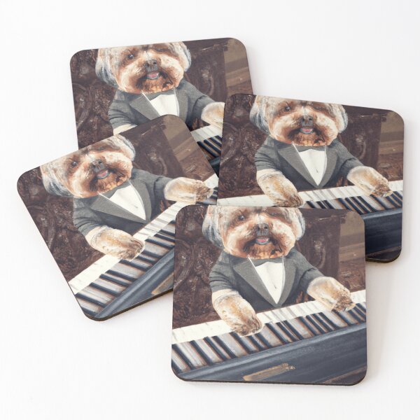 Item preview, Cute Dog wearing suit playing piano designed and sold by TakePartArt.