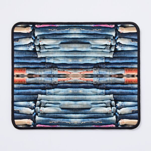Item preview, Fastidiously Folded Pile of Colored Stretch Denim designed and sold by weirdAffect.