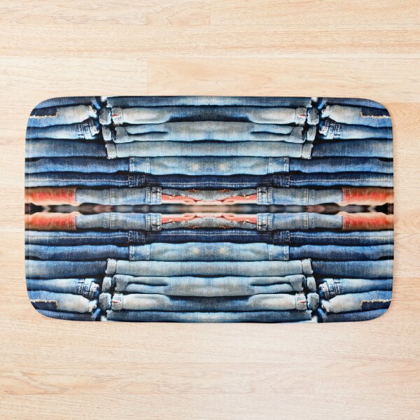 Item preview, Fastidiously Folded Pile of Colored Stretch Denim designed and sold by weirdAffect.