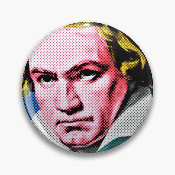 Item preview, Ludwig Van Beethoven Pop Art Portrait in Blue Background designed and sold by OnlyPopArt.