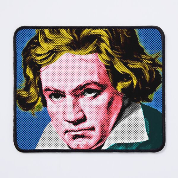 Item preview, Ludwig Van Beethoven Pop Art Portrait in Blue Background designed and sold by OnlyPopArt.