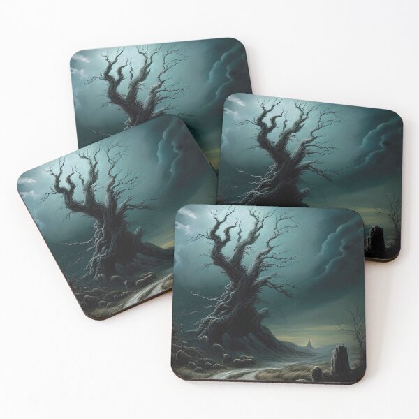 Item preview, Surreal ominous dark landscape painting designed and sold by RK - Shop.