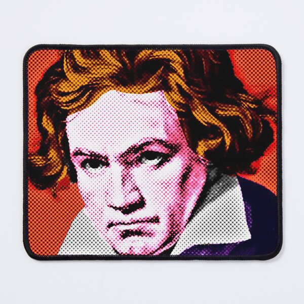 Item preview, Ludwig Van Beethoven Pop Art Portrait in Orange Background designed and sold by OnlyPopArt.