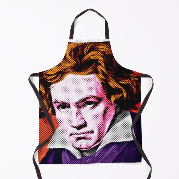 Item preview, Ludwig Van Beethoven Pop Art Portrait in Orange Background designed and sold by OnlyPopArt.