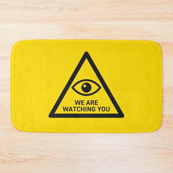 Item preview, We Are Watching You CCTV Surveillance Safety Warning Sign Triangle With Text designed and sold by VoodooCircus.