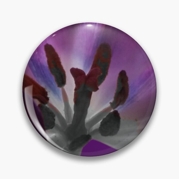 Item preview, magenta purple tulip in abscission | greyscale pink | altered original photograph designed and sold by DigitalEurydice.