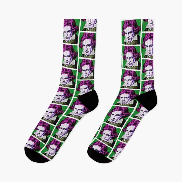 Item preview, Retrato de Ludwig Van Beethoven Pop Art en fondo verde designed and sold by OnlyPopArt.