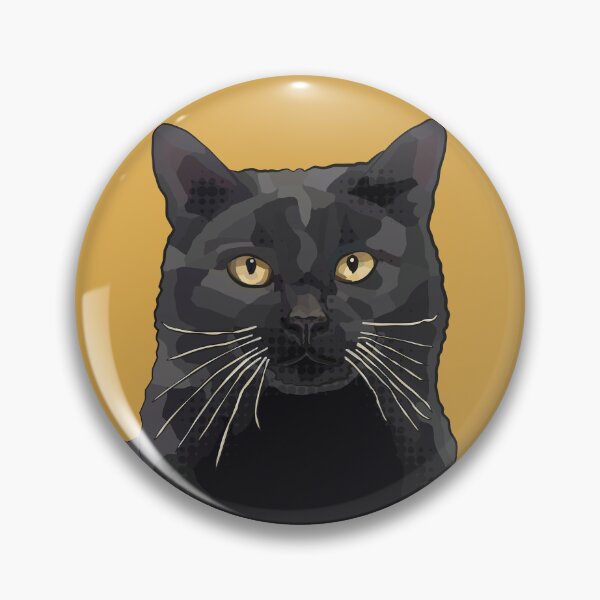 Item preview, Black Cat by BeeFoxTree, Ochre Mustard Yellow designed and sold by BeeFoxTree.