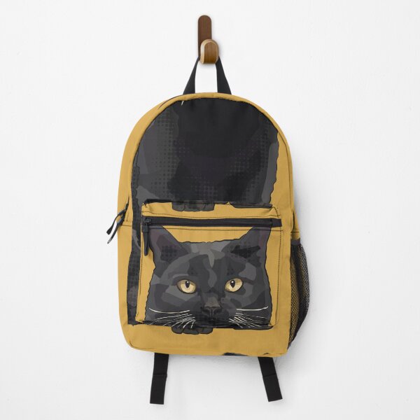 Item preview, Black Cat by BeeFoxTree, Ochre Mustard Yellow designed and sold by BeeFoxTree.