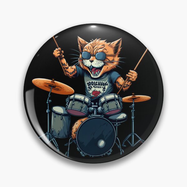 Item preview, Cat playing drums designed and sold by Akimatax ✯✯✯✯✯.