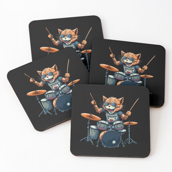 Item preview, Cat playing drums designed and sold by Akimatax ✯✯✯✯✯.