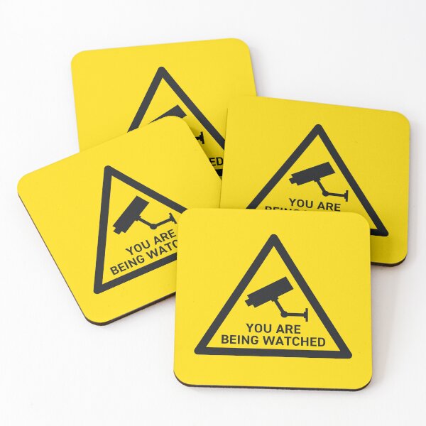 Item preview, You Are Being Watched CCTV Surveillance Safety Warning Sign Triangle With Text designed and sold by VoodooCircus.