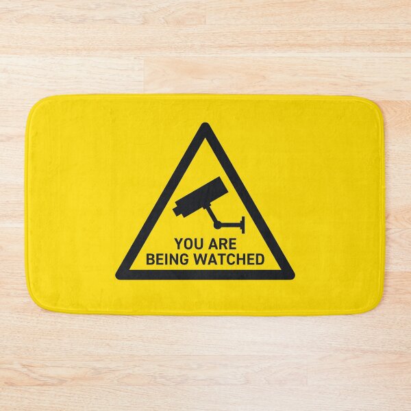 Item preview, You Are Being Watched CCTV Surveillance Safety Warning Sign Triangle With Text designed and sold by VoodooCircus.