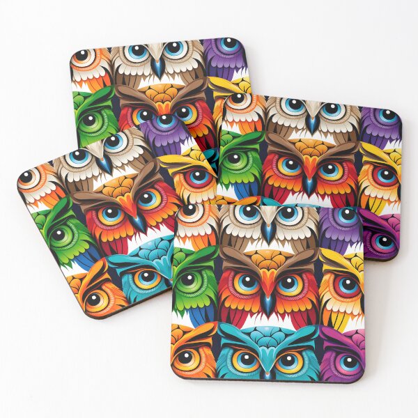Item preview, Colorful bold owl pattern #2 designed and sold by Christolamber.