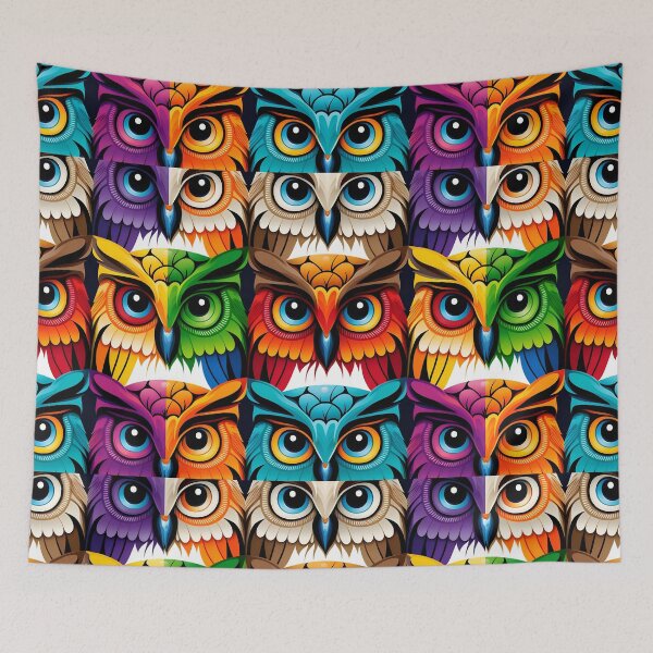 Item preview, Colorful bold owl pattern #2 designed and sold by Christolamber.