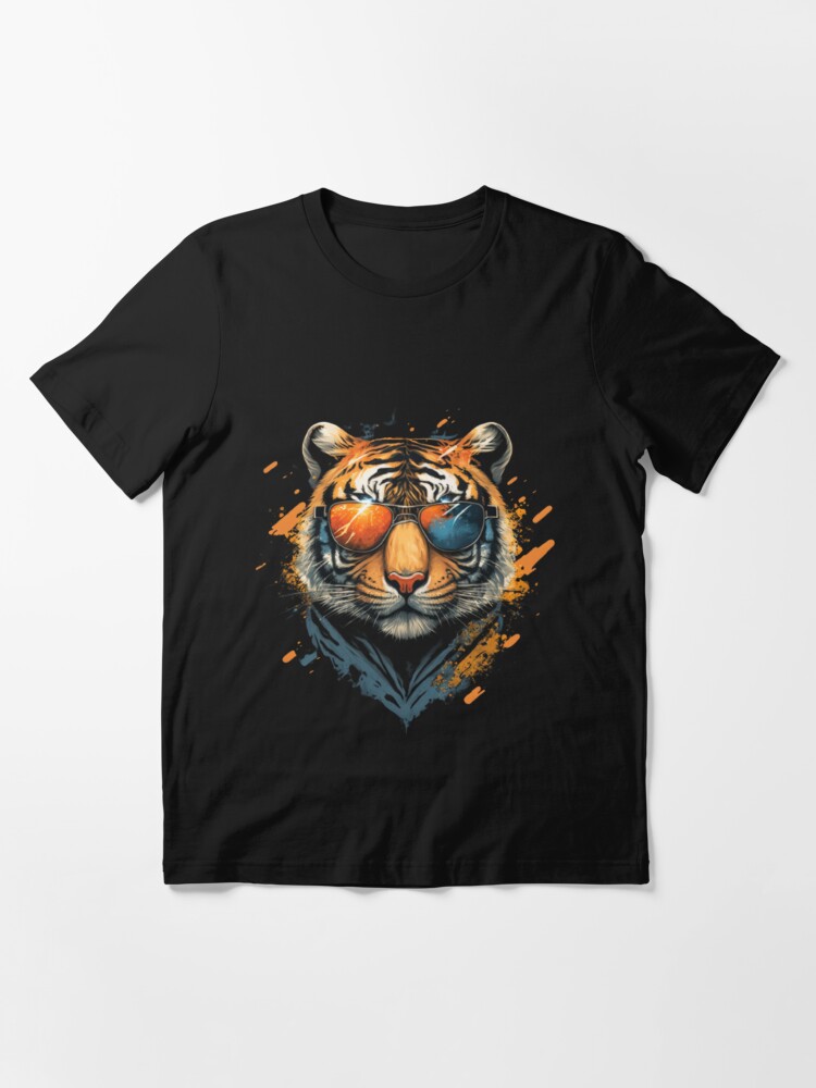 : Tiger Face Shirt Cool Bengal Tiger Helmet And Shades