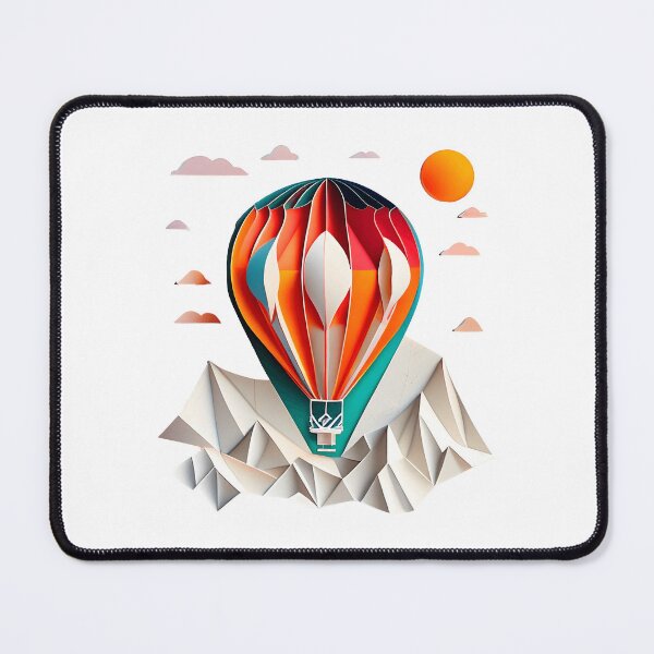 Item preview, Hot Air Balloon over Snow Caps - The Cut-Out Collection designed and sold by FiveIntentions.