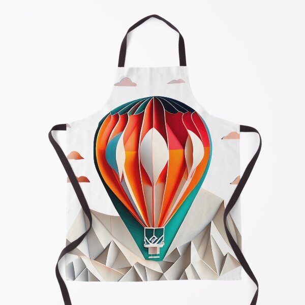 Item preview, Hot Air Balloon over Snow Caps - The Cut-Out Collection designed and sold by FiveIntentions.