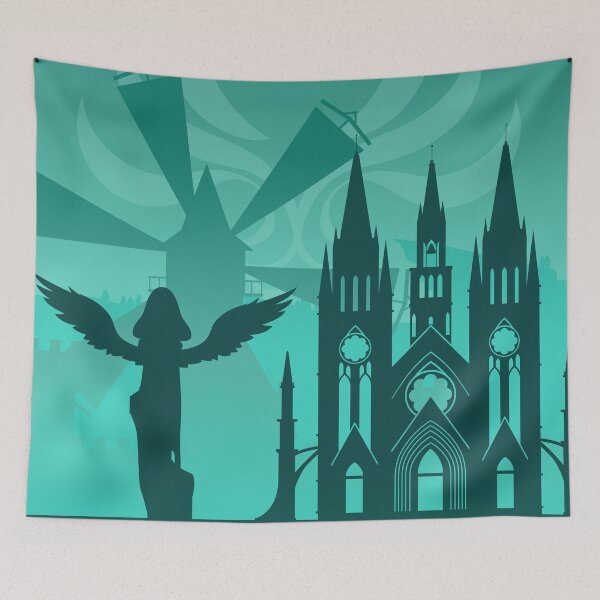 Item preview, Mondstadt travel poster Genshin Impact designed and sold by damomonkey.