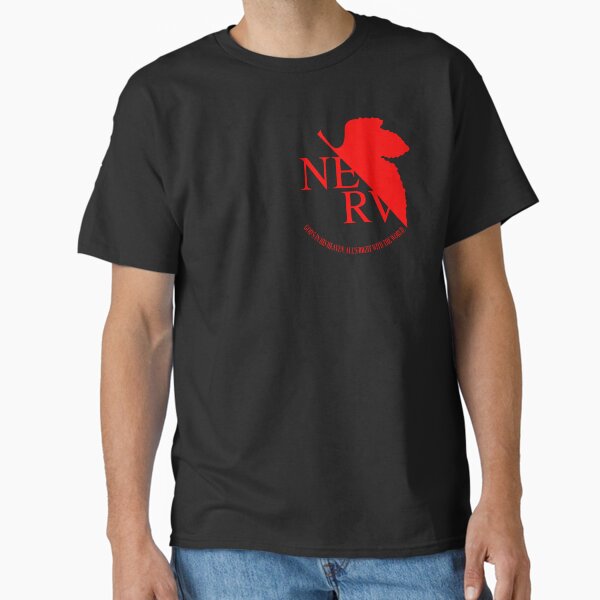 Vista previa del artículo con la obra «Logotipo de NERV», diseñado y vendido por Fireseed-Josh.