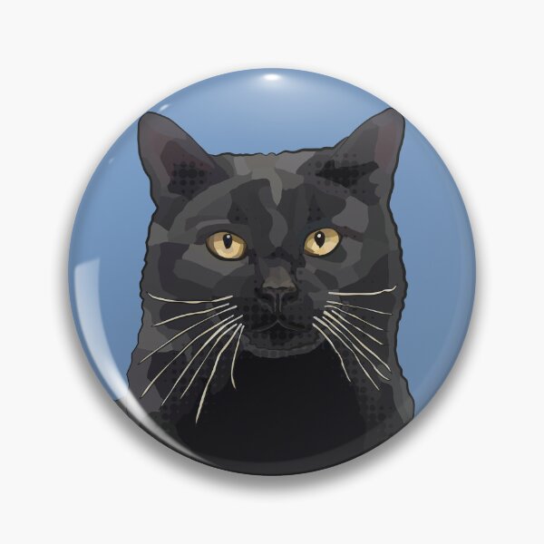 Item preview, Black Cat by BeeFoxTree, Sky Blue designed and sold by BeeFoxTree.
