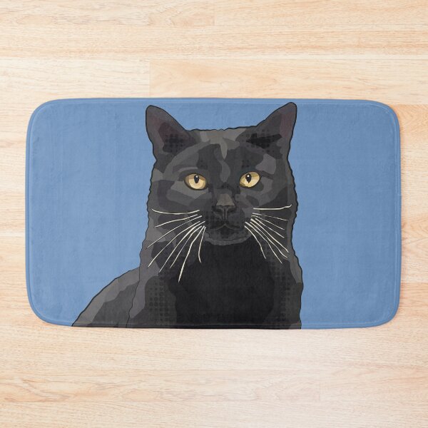 Item preview, Black Cat by BeeFoxTree, Sky Blue designed and sold by BeeFoxTree.