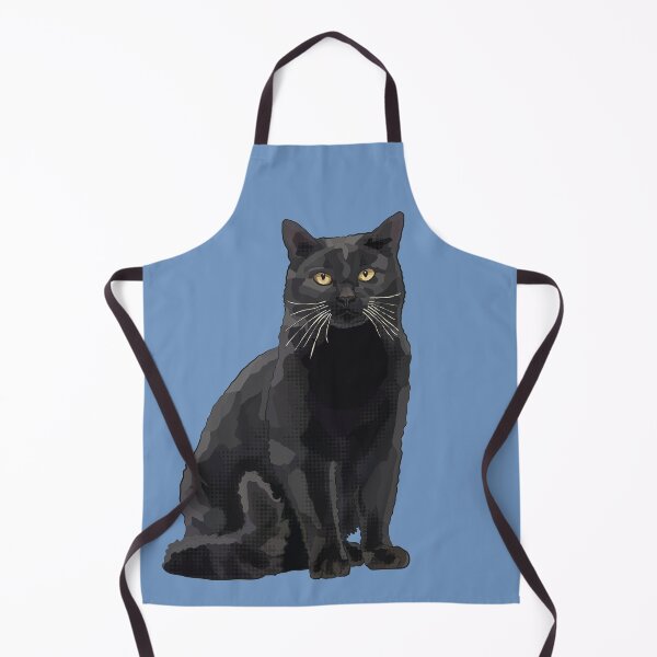 Item preview, Black Cat by BeeFoxTree, Sky Blue designed and sold by BeeFoxTree.
