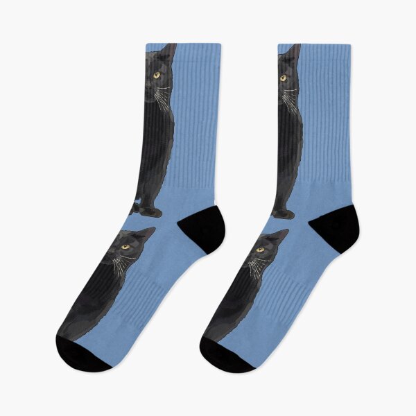 Item preview, Black Cat by BeeFoxTree, Sky Blue designed and sold by BeeFoxTree.