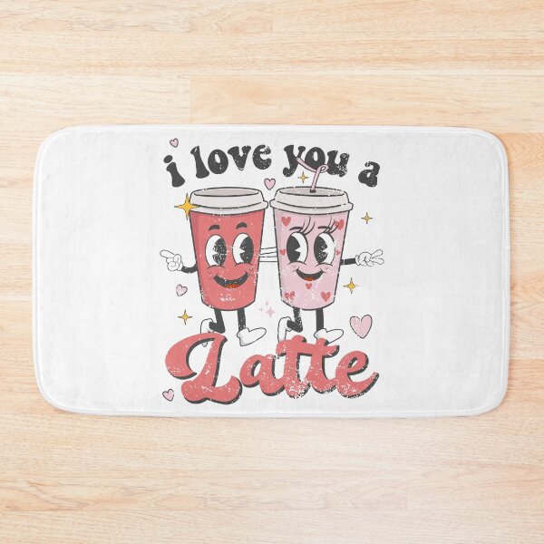 Item preview, I Love You A Latte Retro Groovy Valentines Day Coffee designed and sold by iliasjeff.