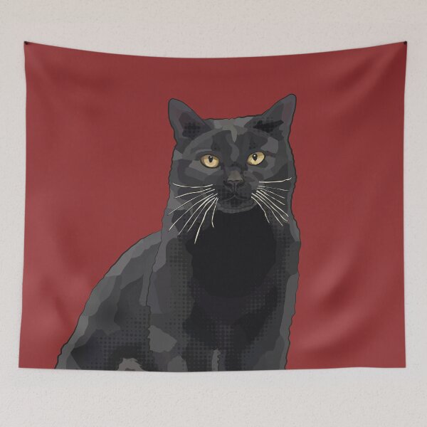 Item preview, Black Cat by BeeFoxTree, Fiery Red designed and sold by BeeFoxTree.