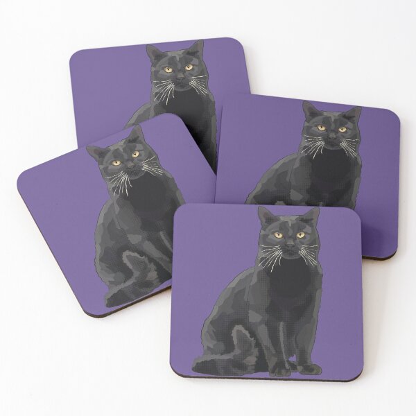 Item preview, Black Cat by BeeFoxTree, Ultraviolet ultra violet purple designed and sold by BeeFoxTree.