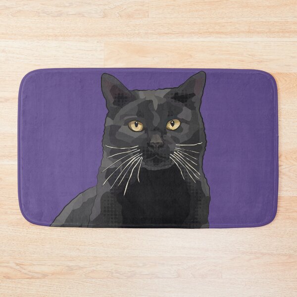 Item preview, Black Cat by BeeFoxTree, Ultraviolet ultra violet purple designed and sold by BeeFoxTree.