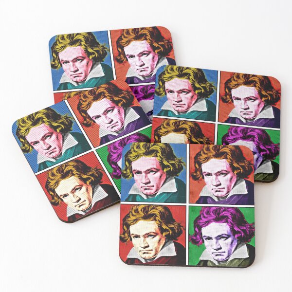 Item preview, Ludwig Van Beethoven Pop Art Portrait in 4 Colors  designed and sold by OnlyPopArt.