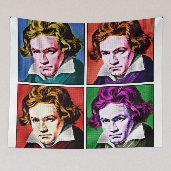 Item preview, Ludwig Van Beethoven Pop Art Portrait in 4 Colors  designed and sold by OnlyPopArt.