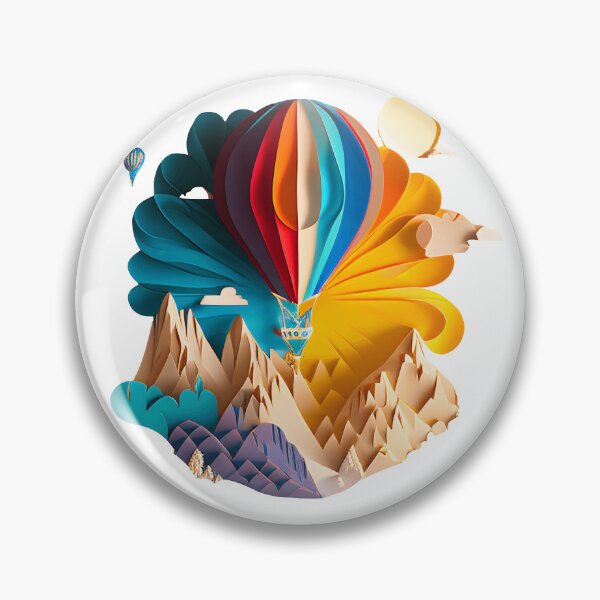 Item preview, Hot Air Balloon over Mountains - The Cut-Out Collection designed and sold by FiveIntentions.