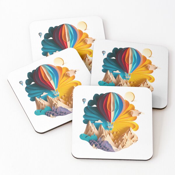 Item preview, Hot Air Balloon over Mountains - The Cut-Out Collection designed and sold by FiveIntentions.