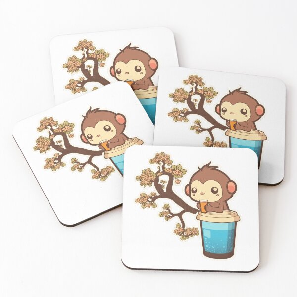 Item preview, Monkey Business Tea Time designed and sold by Mushi-EShop.