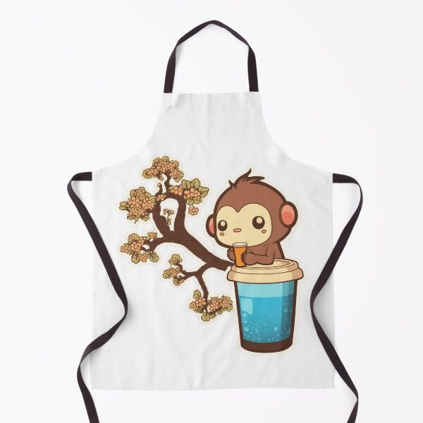 Item preview, Monkey Business Tea Time designed and sold by Mushi-EShop.
