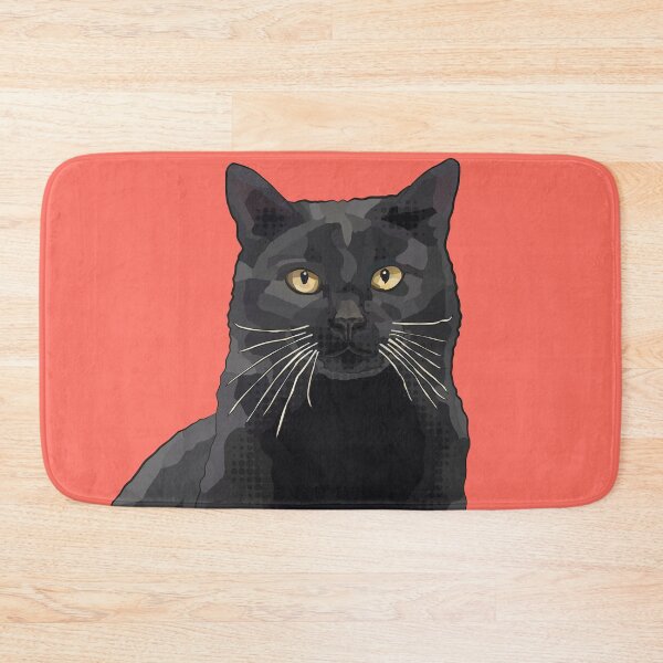 Item preview, Black Cat by BeeFoxTree, Coral Pink designed and sold by BeeFoxTree.